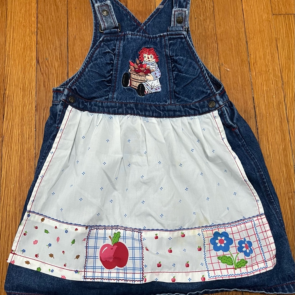 Vintage Raggedy Ann overall dress 5T